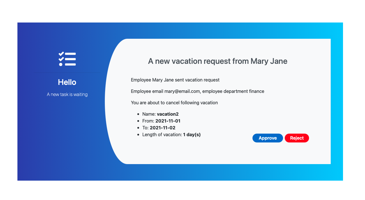 examples vacation request form approval